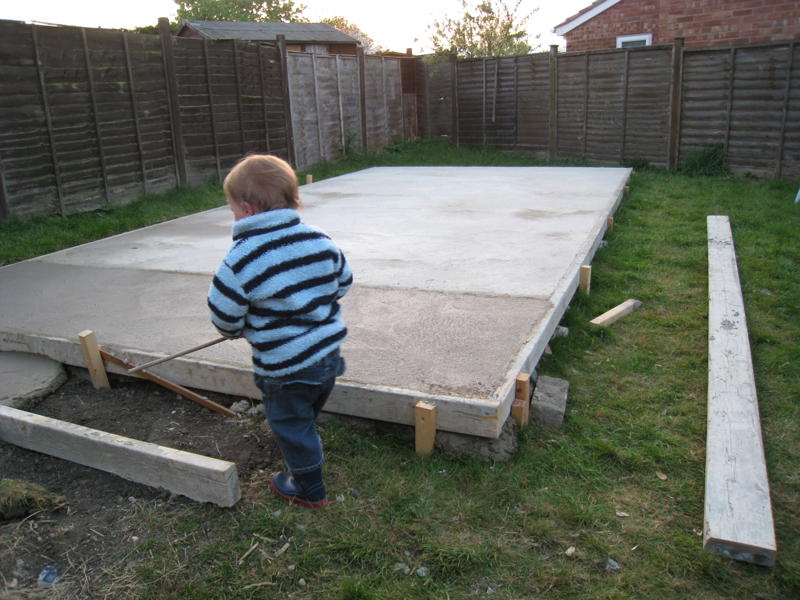 concrete shed base finished | 14sheltonhill's Blog